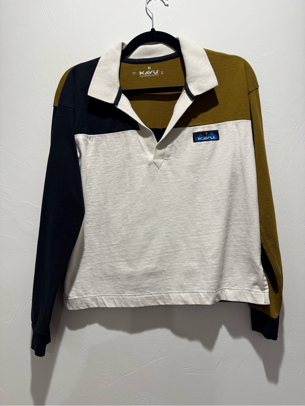 KAVU Women's Torrey Long Sleeve Rugby Polo - 100% Organic Cotton